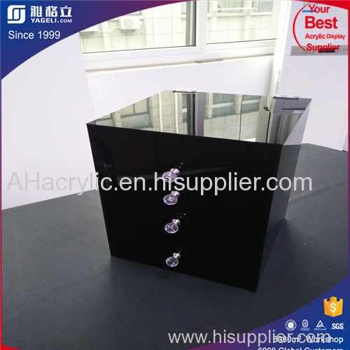 New arrival 2016 cheap clear cube acrylic makeup storage acrylic makeup organizer drawers