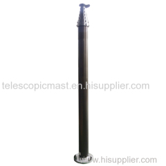 12m non lockable pneumatic telescopic mast antenna tower mast