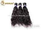 Black Double Wefted Malaysian Virgin Hair Curly Wet And Wavy Weave