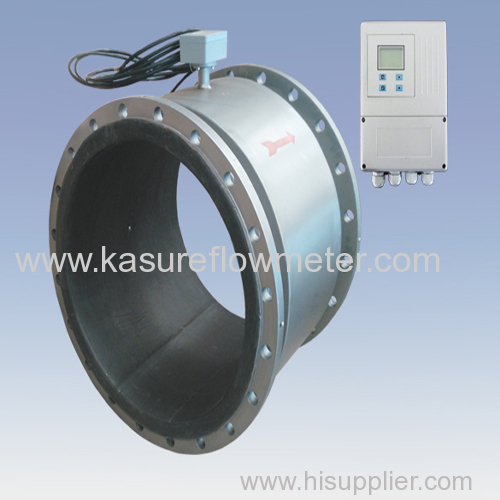 integrate type electromagnetic flow meter with rubber lining flanged connection