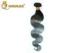 18 Inch 1B Black To Grey Ombre Hair Extensions 100% Brazilian Human Hair