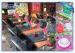 Beige And Green Vinyl Non Woven Textiles Disposable Table Covers