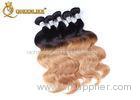 Full Head Two Tone Ombre Pure Peruvian Human Hair Extensions Body Wave