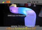 Indoor Colorful Lighting LED Bar Stools PL13 LED Curved Benches For Clubs