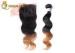 20" 22" 24" Human Hair Lace Closure Black To Blonde Ombre Hair Extensions With Closure