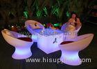 Plastic Modern Bar Chairs Coffee Shop Table and Chairs with RGB Light