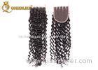 20 inch Kinky Wave Remy 4x4 Lace Closure Human Hair Extensions With Closure