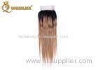 Two Tone 18" 20" 22" Human Hair Weave Closure Grade 7A Virgin Hair Closure