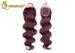 99J Red Swiss Straight Human Hair Lace Closure Brazilian Hair With Lace Closure