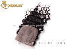 Silk Based Deep Curly Human Hair Lace Closure With Baby Hair