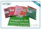 Red Green Orange Spunbond Non Woven Tnt Tablecloth With OEKOTEX Certificate