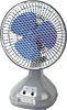 Silver And Blue Metal Car Cooling Fan Rechargeable And Standable