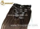 Silky Straight Remy Dark Brown Hair Extensions Clip In Human Hair