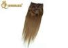 100% Unprocessed Brown Clip In Hair Extension Real Indian Virgin Hair