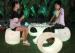 PE Material Fashion Modern LED Bar Stools with 4400mAh 3.7V Li-ion battery