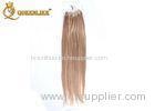 Pro - Bonded Light Brown Double Wefted Human Hair Extensions Micro Ring Hair Weave