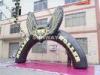 Event Decoration Black Eagle Inflatable Arch With 0.55mmPVC For Outdoor Advertising