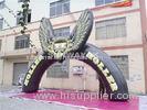 Event Decoration Black Eagle Inflatable Arch With 0.55mmPVC For Outdoor Advertising