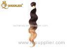 Colorful Ombre Two Tone Virgin Human Hair Extensions Curly Wet And Wavy Weave