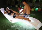 Plastic LED Chaise Lounge Chair Beach Lounge Chair with Colorful Lighting Decoration