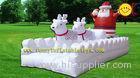 5 m Funny Inflatable Advertising With Christmas Santa Taking Deer