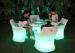 Outdoor Waterproof Plastic lighted up Pub Table And Chairs Customized