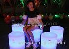 Rechargeable Battery LED Glowing Round Stool for Garden
