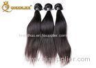 Glam Natural Black Unprocessed Human Hair Extensions Straight Hair Weft