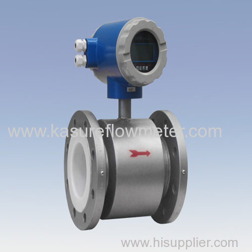 integrate type electromagnetic flow meter with PTFE lining flanged connection