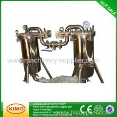 SS bag type bouble filter for beverage/bairy procesiing line