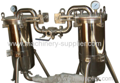 SS bag type bouble filter for beverage/bairy procesiing line