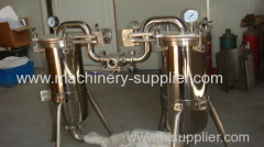 SS bag type bouble filter for beverage/bairy procesiing line