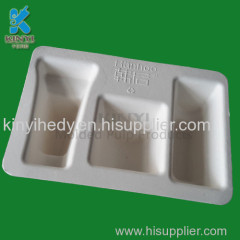 Biodegradable bagasse pulp disposable paper tray