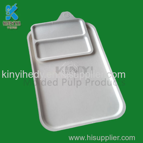 Eco-friendly compostable bagasse molded pulp paper cake trays