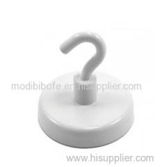 White Coating Permanent Strong Neodymium Magnetic Hooks