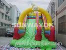 Renting Double Commercial inflatable dry slide With Blow Up Arch For Kids