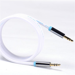 Gold male to male stereo car audio aux 3.5mm usb cable