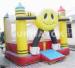 Smiling Face Commercial Inflatable Bouncers With Logo Printing For Rental