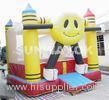 Smiling Face Commercial Inflatable Bouncers With Logo Printing For Rental