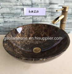 Factory supply Marble Wash Bain Stone sink Wash Bowl Mosaic vessel sink