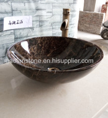 Factory supply Marble Wash Bain Stone sink Wash Bowl Mosaic vessel sink