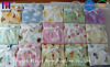 Lovely Plain Soft Knitted Flannel Printed Baby Receiving Throw/Blanket