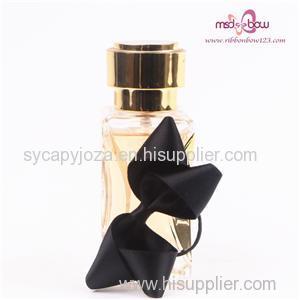 Pre-made decorative wine bottle rosette ribbon bow