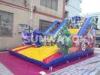 Giant Cute Cartoon inflatable bounce house water slide For Outdoor theme park