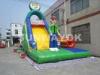 Colourful Christmas commercial inflatable Water slide With Waterproof PVC