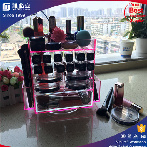 Lipstick holder 16 grids rotating acrylic lipstick display rack