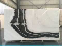 Natural Panda White Marble Slab Tile