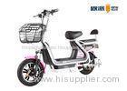 Soft Seated Electric Scooter Motorcycle With Saddle Front Disk Brake