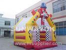 Funny Happy Clown Commercial Inflatable Bouncers / moon bounce For Rent