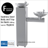 Floor-Mount Bi-level Stailess Steel Drinking Water Fountain